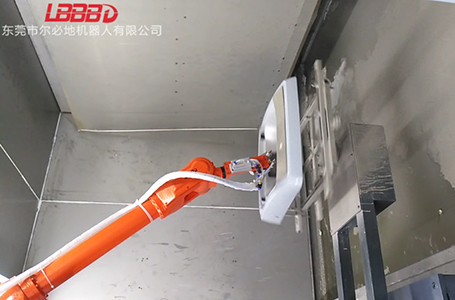 爾必地機(jī)器人轉(zhuǎn)臺噴涂機(jī)器人現(xiàn)場案例